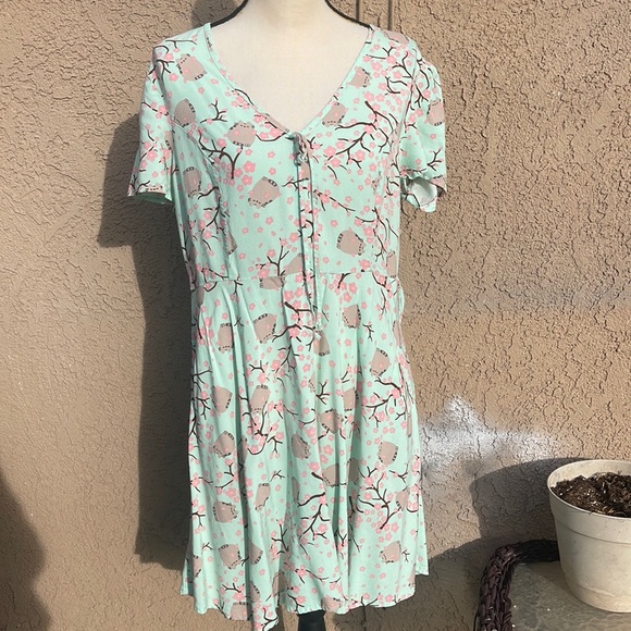 Pusheen Dresses & Skirts - Pusheen Cat Dress Sz 2XL Woman Floral Summer